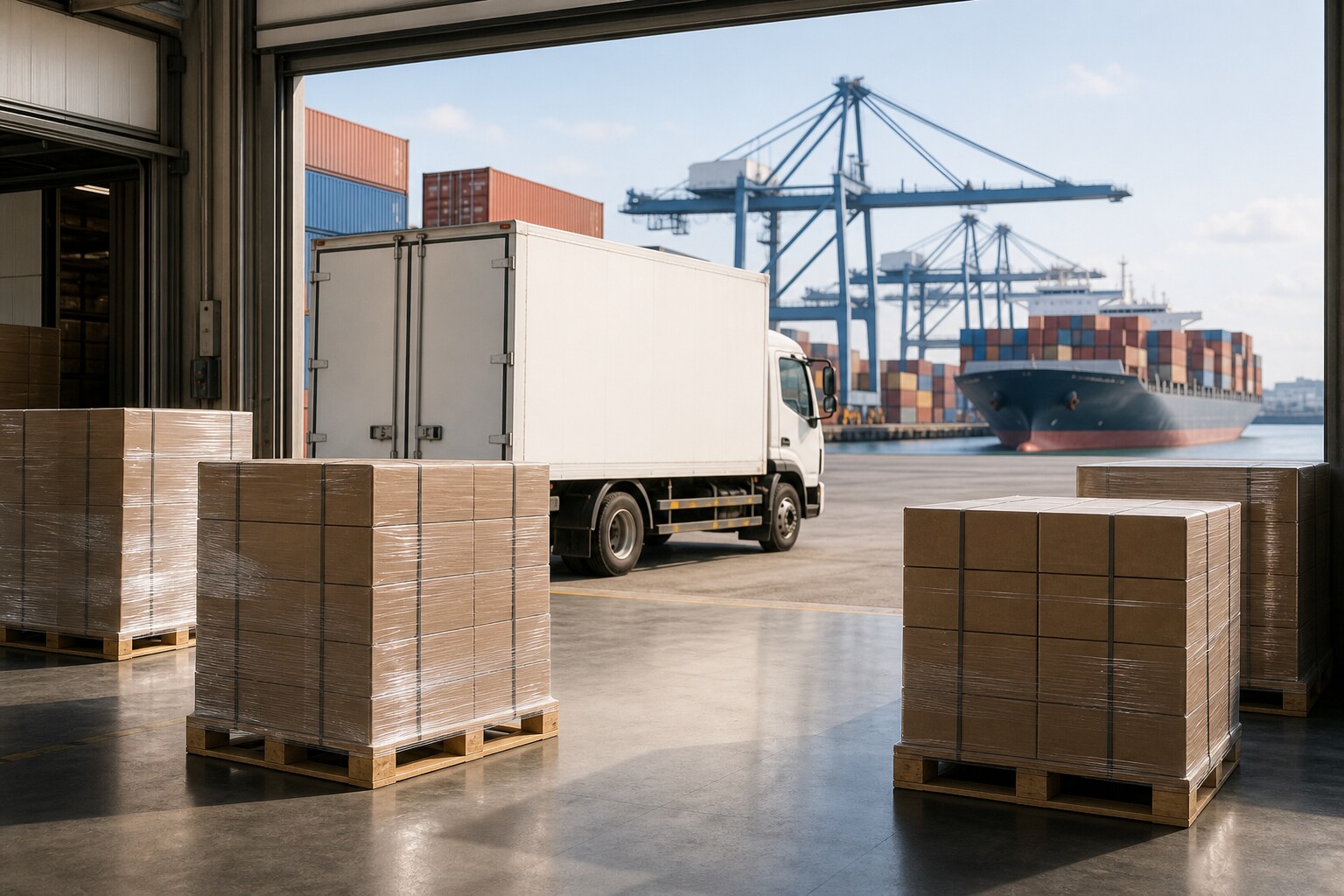 Export cartons prepared for global delivery