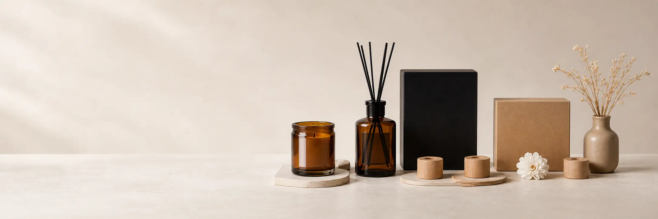 Coordinated fragrance packaging ready for a custom project