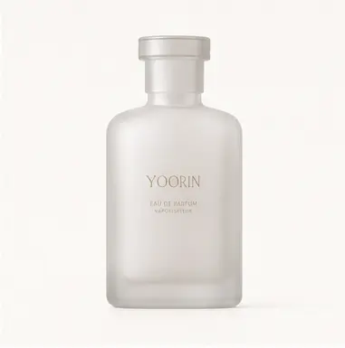Frosted glass fragrance bottle